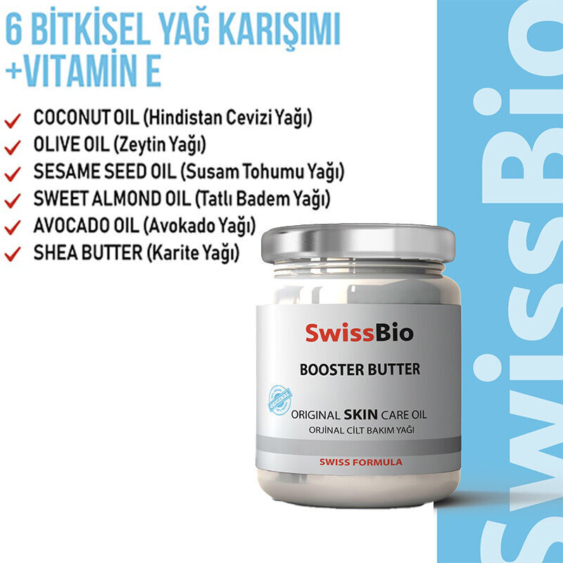 SwissBio زيت سويس بيو بوستر باتر الأصلي للعناية بالبشرة 200 مل