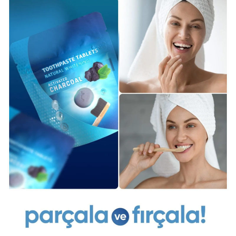 T-Brush Aktivkohle Zahnaufhellung Tabletten - 60 Stück