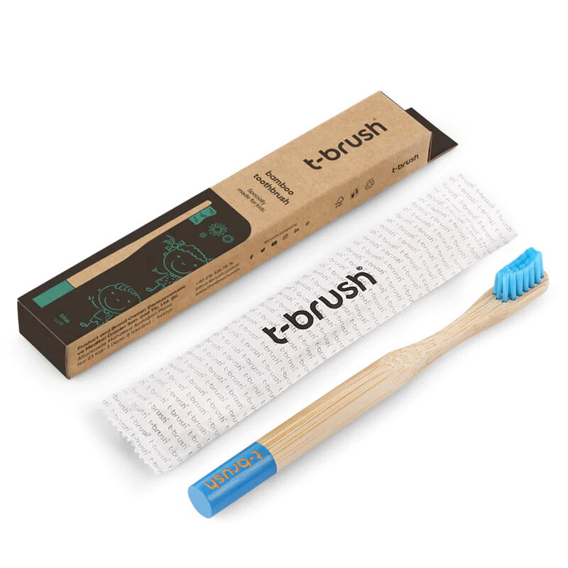 T-brush Bamboo Children's Soft Tooth Brush Blue