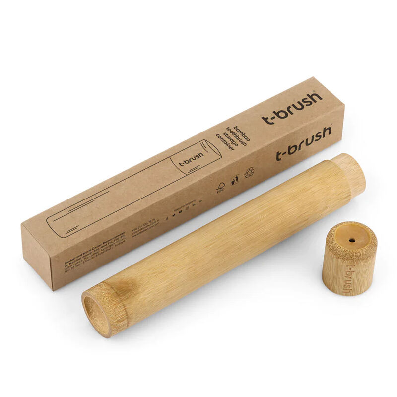 T-brush Bamboo Toothbrush Container