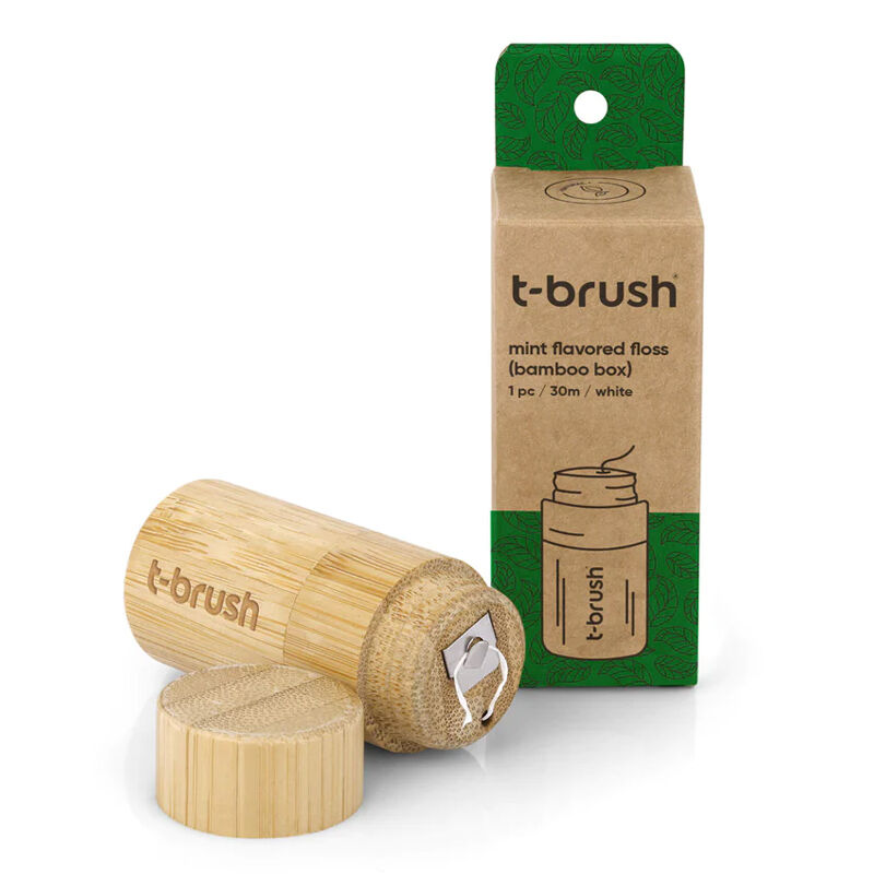 T-brush Mint Bamboo Box Dental Floss
