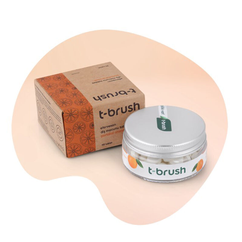 T-brush Orange Flavored Fluoride Toothpaste 90 tablets