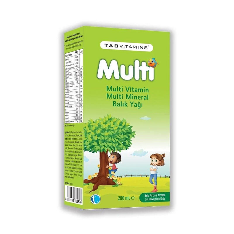Tabvitamins Multi Multivitamin Mineral Fish Oil 200 ml