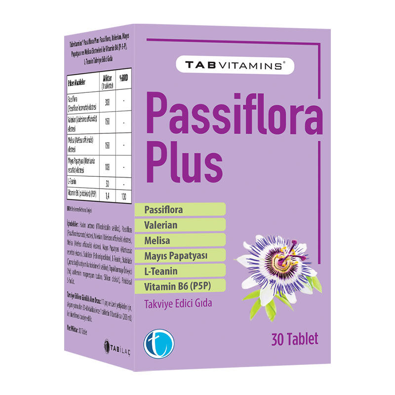 Tabvitamins Passiflora Plus Food Supplement 30 tablets