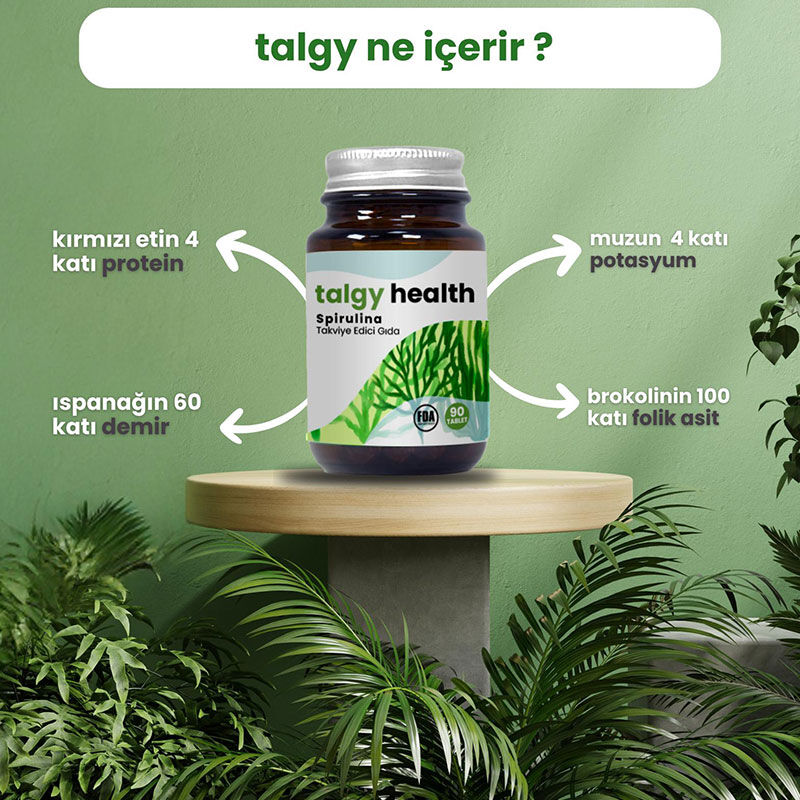 Talgy Health Spirulina Tabletten - 90 Stück