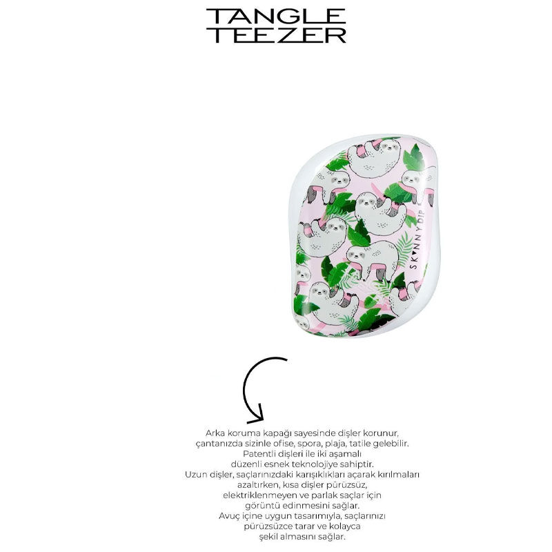 Расческа Tangle Teezer Compact Styler с принтом ленивца