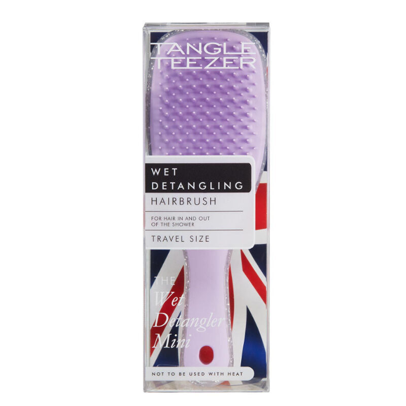 Мини-расческа Tangle Teezer Wet Detangler Серебристый блеск Лиловый