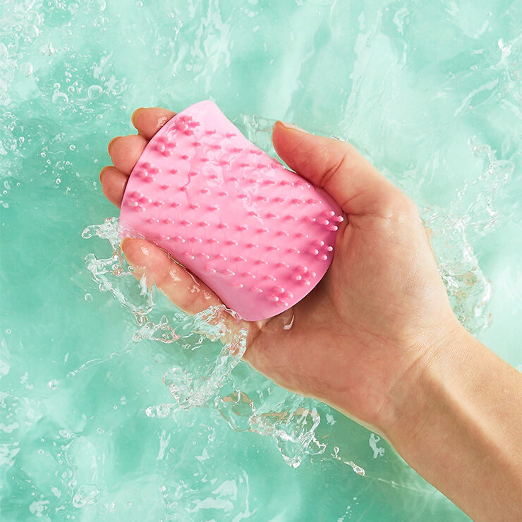 Массажная щетка для волос Tangle Teezer с эксфолиатором для кожи головы - Ярко-розовая