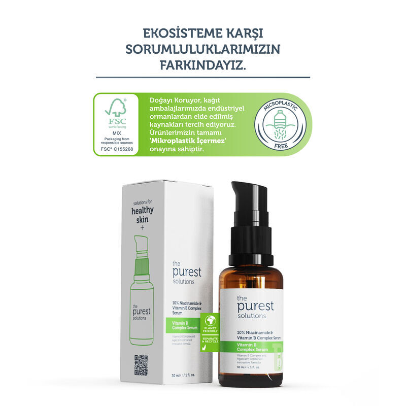 The Purest Solutions Vitamin B Komplex &amp; Niacinamid Serum 30ml