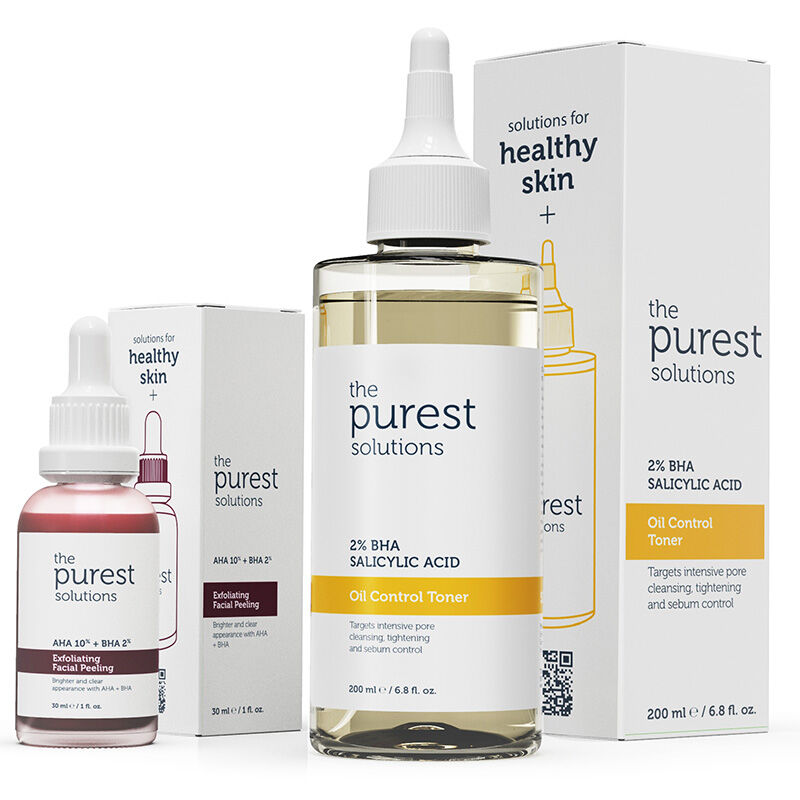 The Purest Solutions BHA Hautpflege Set für klarere Haut