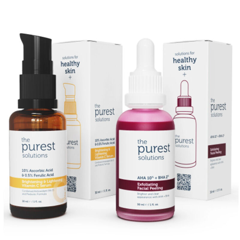 The Purest Solutions مجموعة العناية بالبشرة من أنقى الحلول لمعادلة لون البشرة وتنشيطها