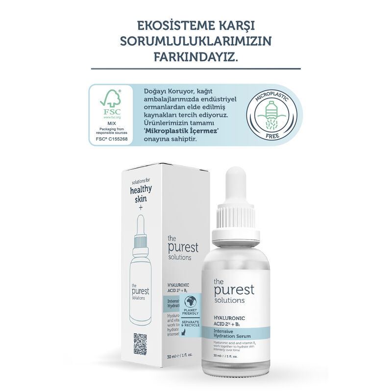 Сыворотка для интенсивной гидратации с гиалуроновой кислотой 2% + B5 30 мл от The Purest Solutions