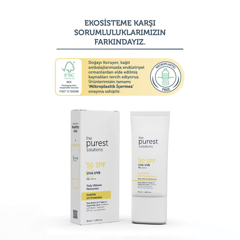 The Purest Solutions Spf50+ Invisible Uv Protectin Cream 50 ml
