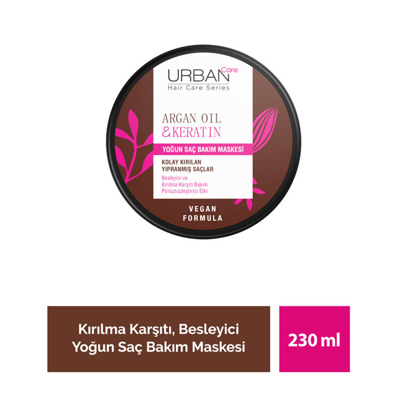 Маска для волос с аргановым маслом и кератином Urban Care 230 мл