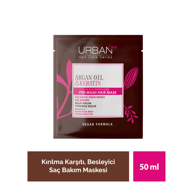 Urban Care Argan Oil And Keratin Pre-shower Hair Care Mask 50 ml