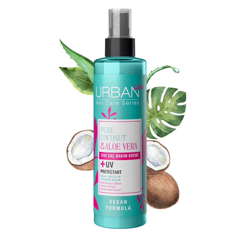 Urban Care كريم العناية بالشعر السائل بجوز الهند والصبار من أوربان كير، 200 مل