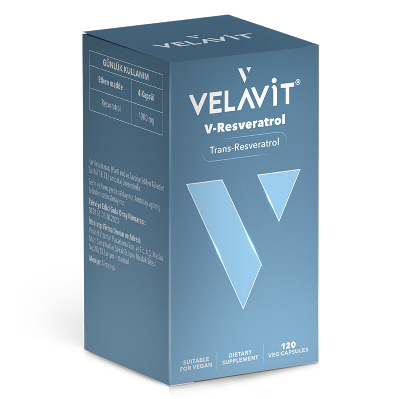 Velavit V-resveratrol Food Supplement 120 capsules
