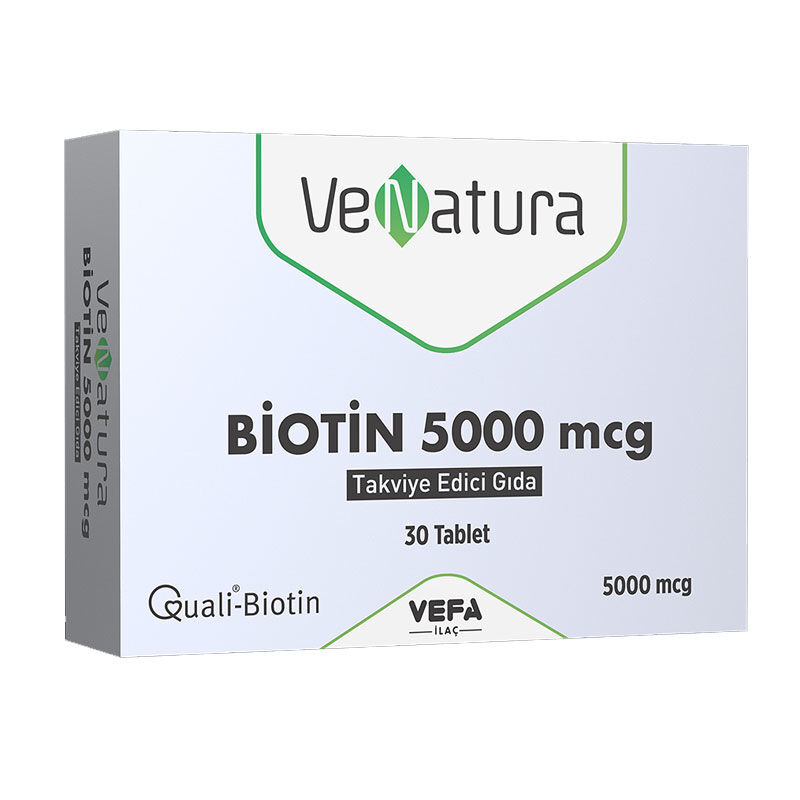 Venatura Biotin 5000 mcg Food Supplement 30 tablets