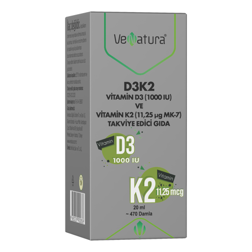Venatura Vitamin D3 and Menaquinone 7 (11.25 mcg) Food Supplement 20 ml