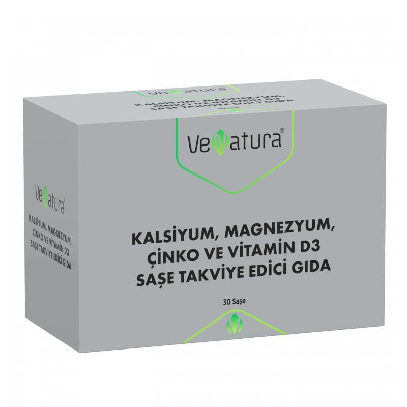 Venatura Calcium, Magnesium, Zinc And Vitamin D3 sachet Supplementary Food 30 sachets