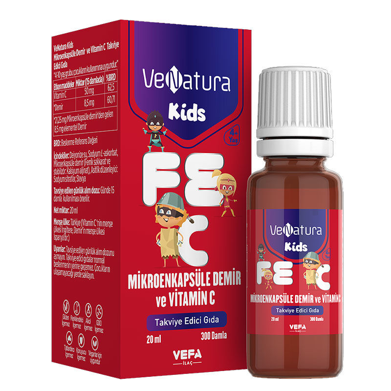 Venatura Kids Microencapsulated Iron And Vitamin C Food Supplement 20 ml