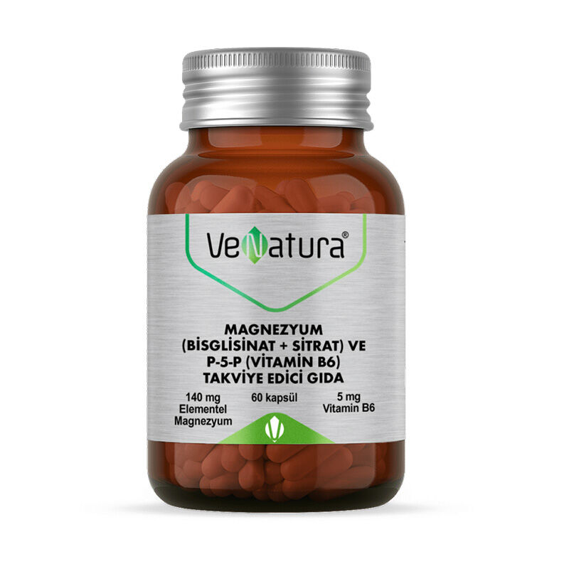 VeNatura Magnesium Bisglycinat & P5P Kapseln - 60 Stück