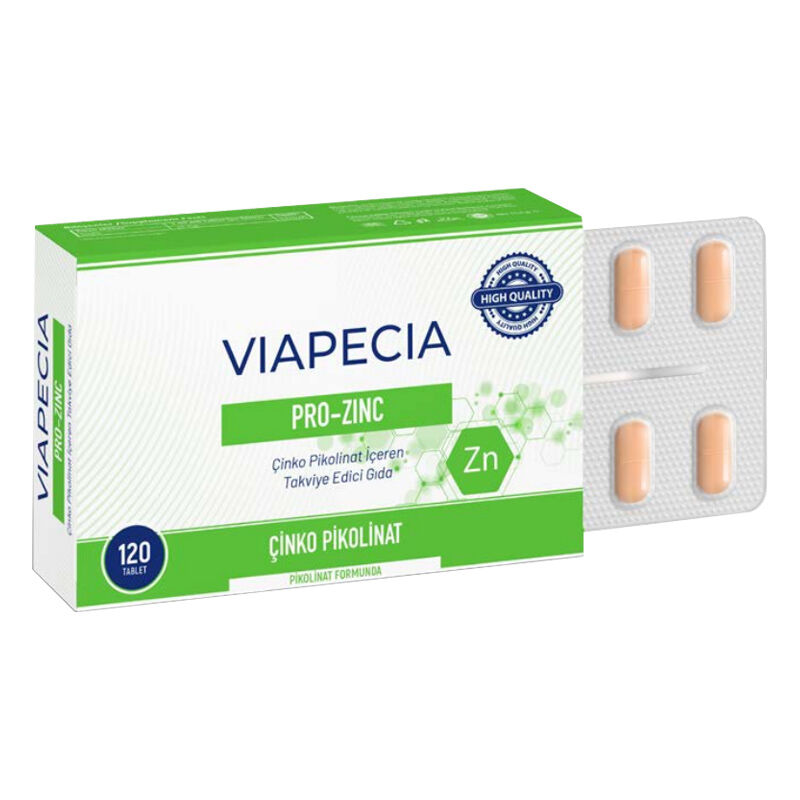 Viapecia Pro-zinc Food Supplement Containing Zinc Picolinate 120 tablets