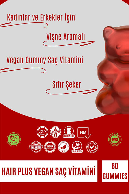 Vita Bear Hair Plus Vegane Gummibärchen
