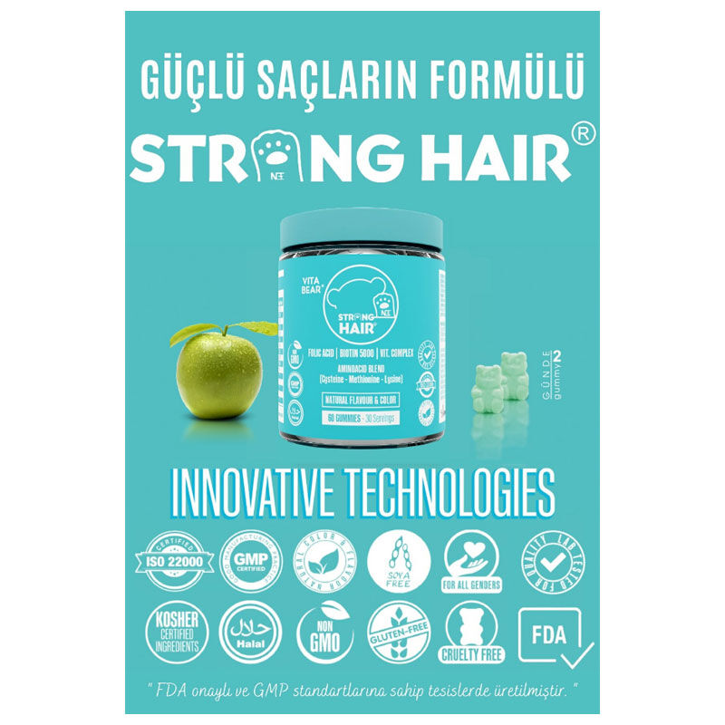 Vita Bear Strong Hair Gummies - 60 Stück