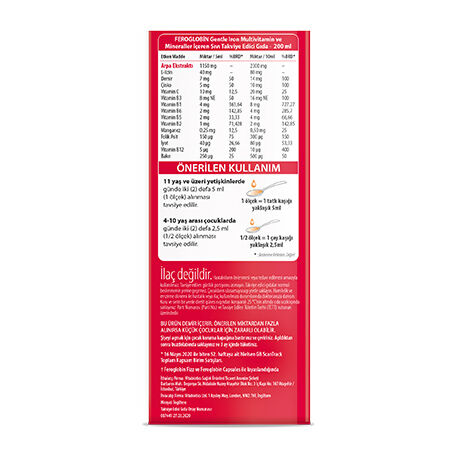Vitabiotics Feroglobin Flüssigpräparat 200ml