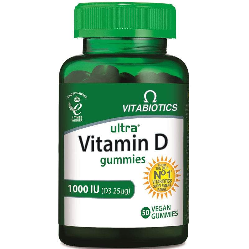 Vitabiotics Ultra Vitamin D Gummies 1000 iu 50 vegan Capsules