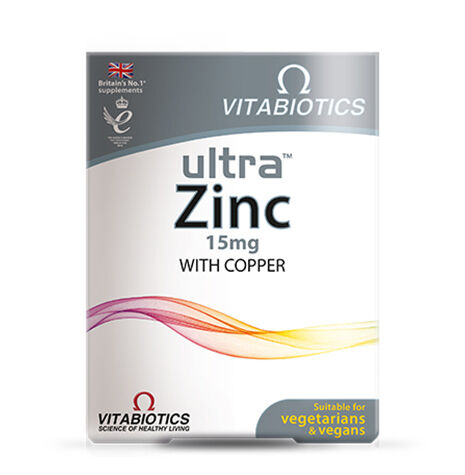 Vitabiotics Ultra Zinc 15 mg Food Supplement 60 tablets