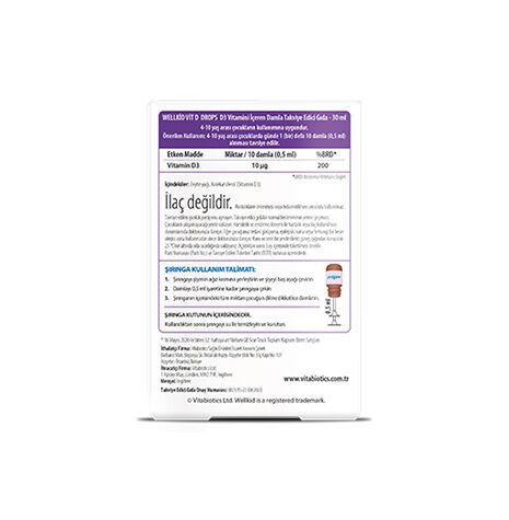 Vitabiotics Wellkid Vit Drops Vitamin D3 food Supplement 30 ml