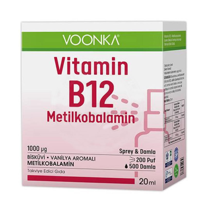 Voonka Vitamin B12 methylcobalamin 1000 mcg 20 ml