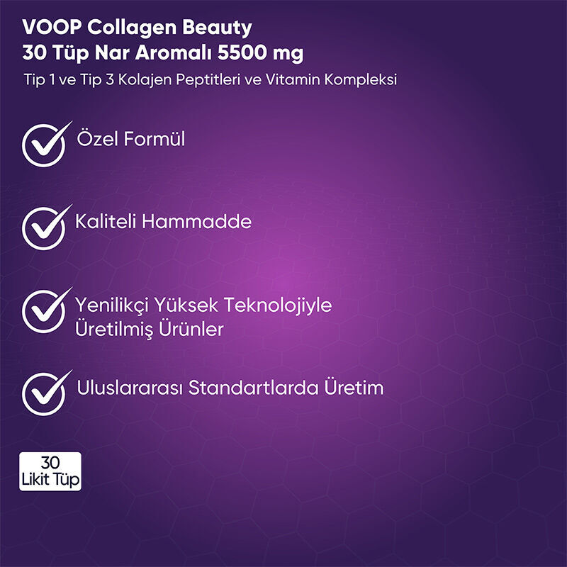 Voop Collagen Beauty Liquid - Peptides &amp; Vitamins 30x40ml