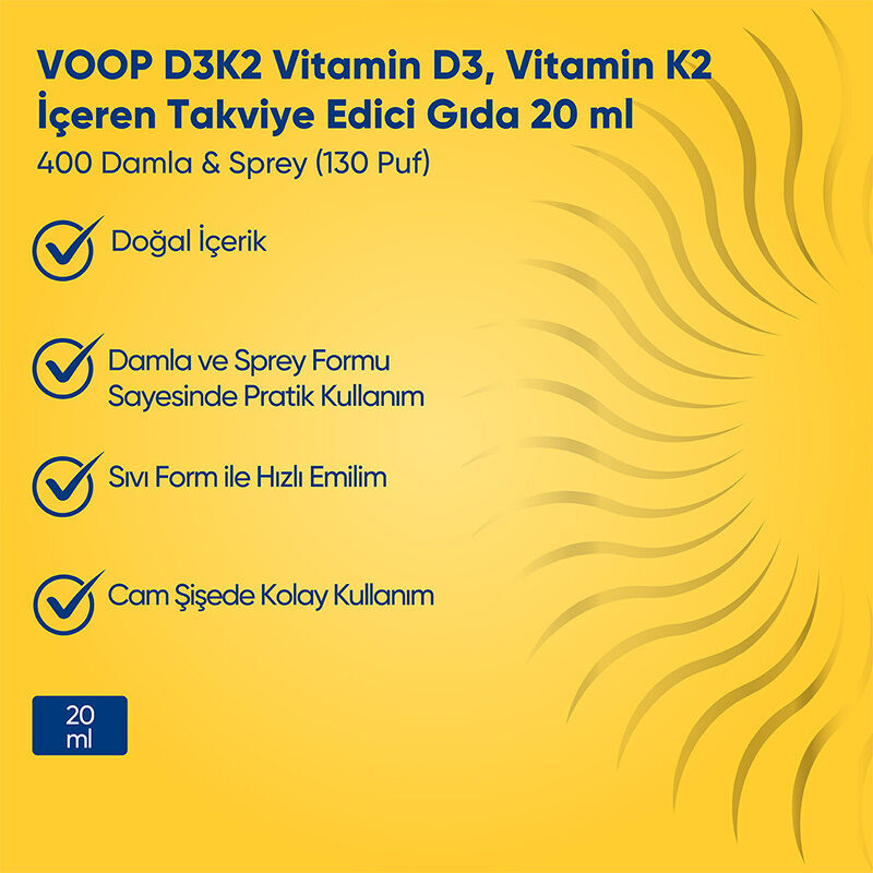 Voop D3K2 Vitamin Supplement 20ml