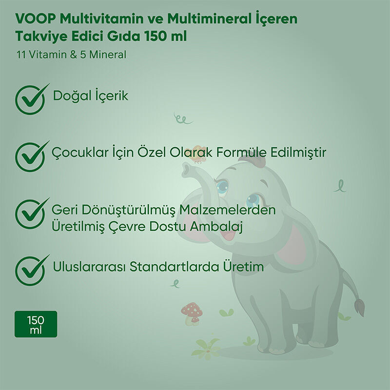 Voop Multivitamin Food Supplement Containing Multimineral 150 ml