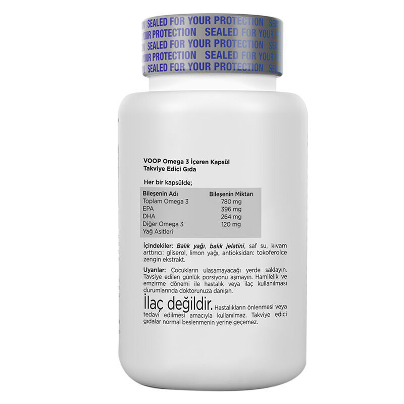 Voop Omega 3 Nahrungsergänzungsmittel - 60 Kapseln