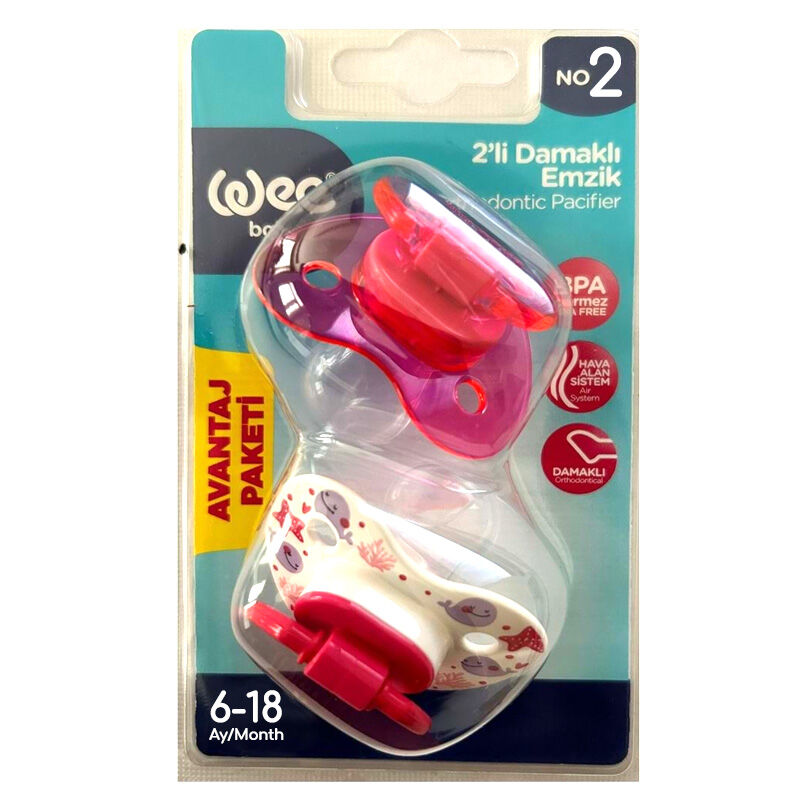 Wee Baby 2-pcs Paddle Pacifier Advantage Pack 6-18 months 438