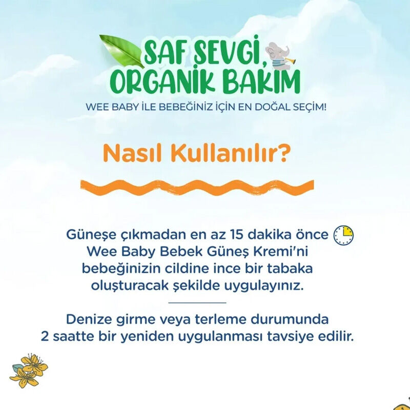 Wee Baby Sonnencreme SPF 50 für Babys - 75 ml