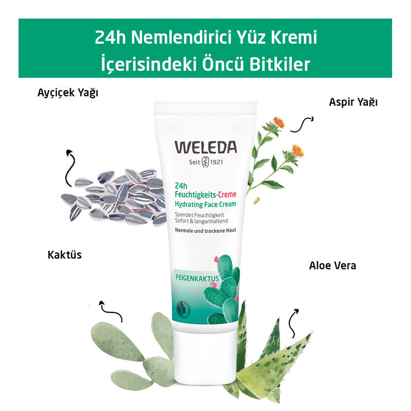 Крем для лица Weleda Кактус 24 ч увлажняющий 30 мл