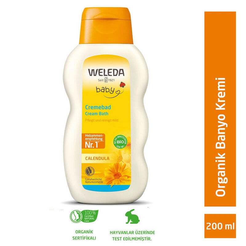 Weleda Calendula Organic Cleansing And Moisturizing Bath Cream 200 ml
