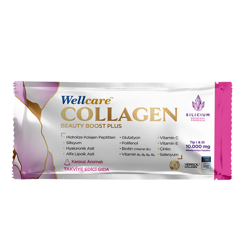 Wellcare ويلكير كولاجين بيوتي بوست بلس ١٠٠٠٠ مجم ٣٠ كيس بنكهة البطيخ
