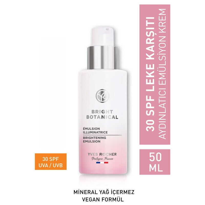 Yves Rocher كريم تفتيح البشرة برايت بوتانيكال من إيف روشيه بعامل حماية من الشمس 30، 50 مل