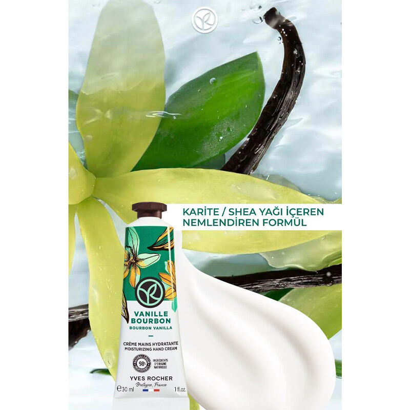 Yves Rocher كريم مرطب لليدين من إيف روشيه برائحة الفانيليا الغريبة 30 مل