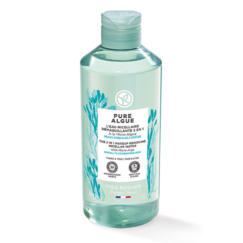 Yves Rocher Pure Algue Moisturizing And Refreshing Face And Make-up Cleansing Water 400 ml