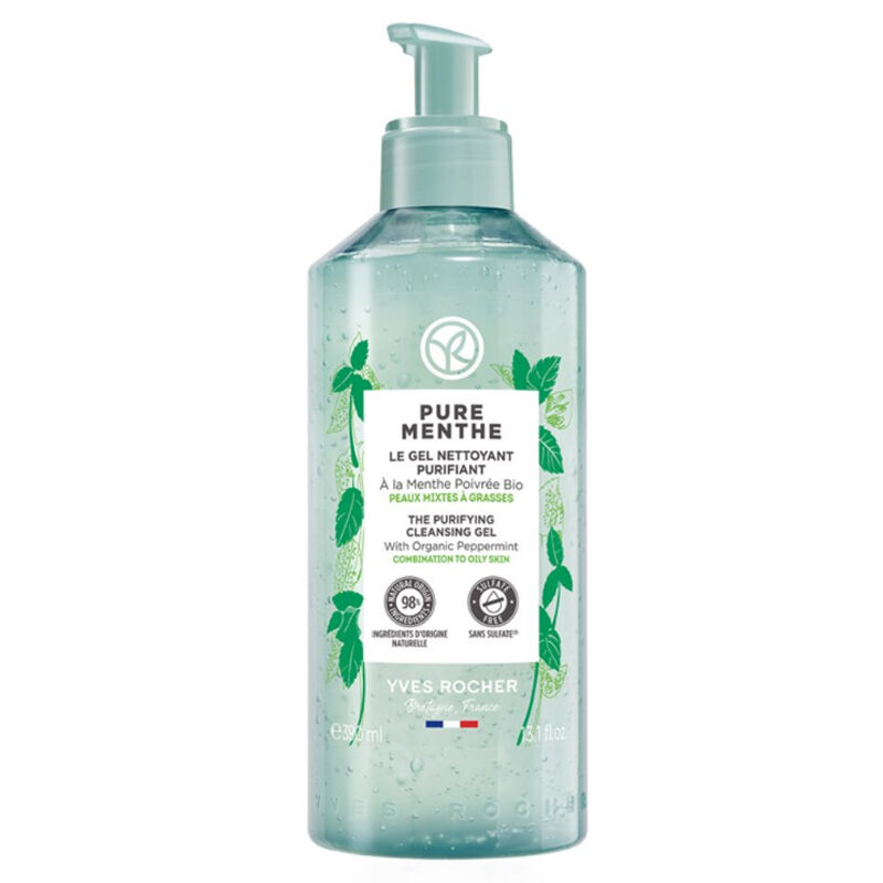 Yves Rocher Pure Menthe Pore Purifying Face Wash Gel 390 ml