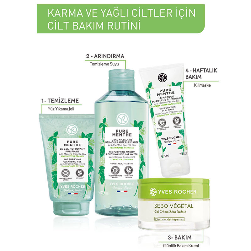 Yves Rocher قناع الطين المطفأ من إيف روشيه بيور مينث 75 مل