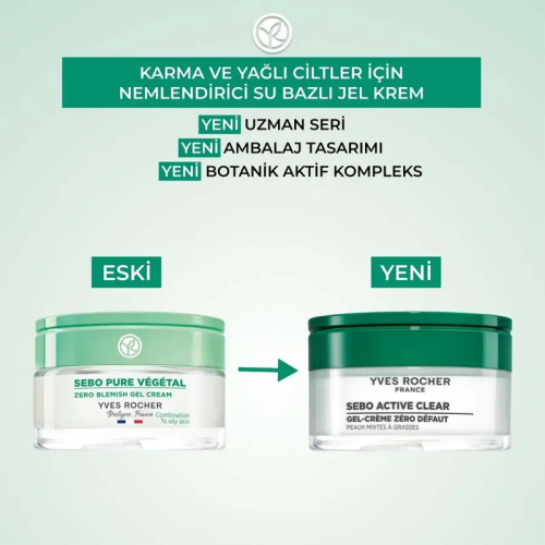 Yves Rocher Sebo Végétal Porenverfeinernde Gel-Creme 50ml