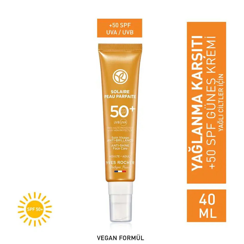 Yves Rocher Solaire Peau Parfaite Spf50+ Anti-shine Face Cream 40 ml